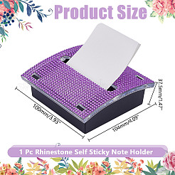 Plastic & Rhinestone Stick Note Pad Holder&nbsp;AJEW-WH0031-80A