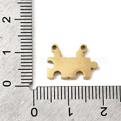 304ステンレスペンダント  イオンプレーティング（ip）  パズルチャーム  ゴールドカラー  10.5x15x1.5mm  穴：1.2mm&nbsp;STAS-I335-07G