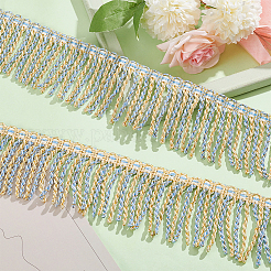 Two Tone Polyester Twisted Rope Tassel Fringe Trimming&nbsp;DIY-WH0304-703E