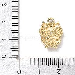 合金ラインストーンペンダント  フクロウのチャーム  ゴールドカラー  18x12.5x3mm  穴：2mm&nbsp;RB-CBA9733-02G