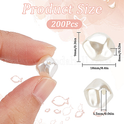 200Pcs ABS Plastic Imitation Pearl Bead&nbsp;KY-SC0002-03