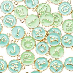 2 Sets 2 Styles Golden Plated Alloy Enamel Charms&nbsp;ENAM-YW0001-28D