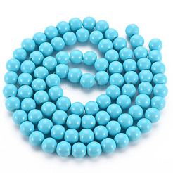 Painted Glass Bead Strands&nbsp;DGLA-S071-8mm-43