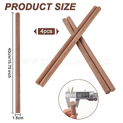 Round Walnut Wooden Sticks&nbsp;WOOD-WH0034-27B