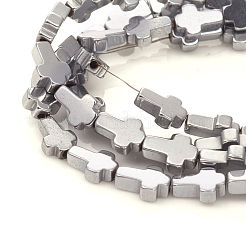 PVD Vacuum Plating Non-magnetic Synthetic Hematite Beads Strands&nbsp;G-I276-10A