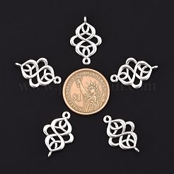 合金リンクコネクター  鉛フリー及びカドミウムフリー  アンティークシルバー  28x18x2mm  穴：1.5mm&nbsp;EA11933Y