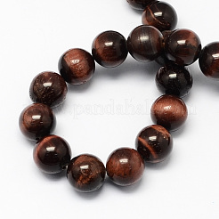 Natural Red Tiger Eye Stone Bead Strands&nbsp;G-R193-08-10mm