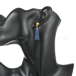 Dyed Natural Lapis Lazuli & Natural Amazonite & Natural Tiger Eye Dangle Stud Earrings&nbsp;EJEW-JE07032