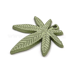 合金ペンダント  スプレー塗装  クリスマス スキーム チャーム  葉  25.5x22x1.5mm  穴：1.2mm&nbsp;FIND-M037-01F