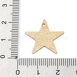 幾何学的な合金シートプリントペンダントイヤリングアクセサリー  スター  19.5x20.5x0.5mm  穴：1.2mm&nbsp;PALLOY-E139-01G-01
