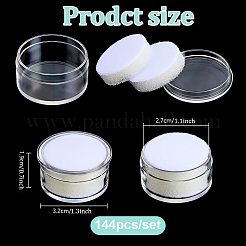 144Pcs Round Transparent Plastic Loose Diamond Packing Small Boxes Sets&nbsp;CON-WH0095-198B
