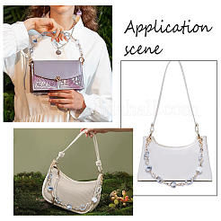 Marble Pattern Acrylic Curb Chain Bag Strap&nbsp;FIND-WH0092-30