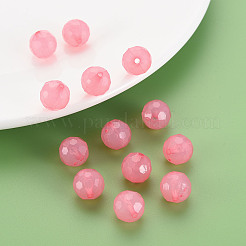 模造ゼリーアクリルビーズ  多面カット  ラウンド  鮭色  16.5x16mm  穴：2.5mm  約288個/500g&nbsp;MACR-S373-97C-E03