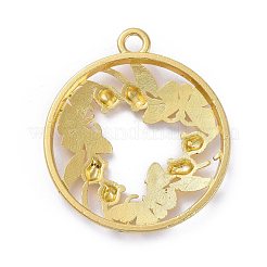 Zinc Alloy Open Back Bezel Pendants&nbsp;PALLOY-E577-27G
