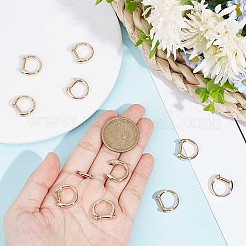 亜鉛合金Dリング10個、ネジシャックル付き  バッグストラップコネクター用バックル  ライトゴールド  1.6x1.55x0.45cm  内径：1.1x1のCM&nbsp;FIND-WR0007-75