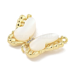 Brass Micro Pave Clear Cubic Zirconia Pendants&nbsp;KK-Q820-37G