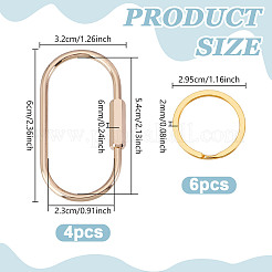 6Pcs Alloy Split Rings&nbsp;FIND-UN0007-32