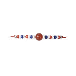 Independence Day Glass Seed Beads Braided Bead Bracelets&nbsp;BJEW-MZ00179-03