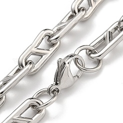 304ステンレススチールリンクチェーンブレスレット  ステンレス鋼色  8-1/4インチ（21cm）&nbsp;BJEW-H618-07P