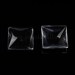 透明なガラスの正方形カボション  透明  30x30x7mm&nbsp;X-GGLA-A001-30mm