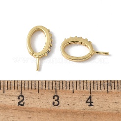 Brass Micro Pave Cubic Zirconia Pendants Bails&nbsp;KK-D324-10G