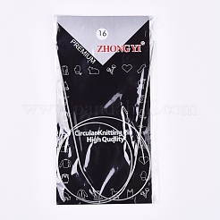 ステンレス鋼の編み針セット  丸編み針  ステンレス鋼色  790~810x1.2~2.5mm  11のペア/セット&nbsp;TOOL-WH0119-07