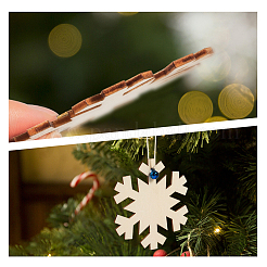 Christmas Theme Wooden Pendants Decorations&nbsp;WOOD-FG0001-02