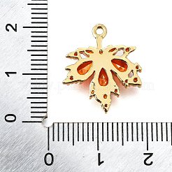 Brass Micro Pave Clear Cubic Zirconia Pendants&nbsp;KK-U065-03G-02