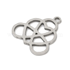 ステンレスペンダント201個  ハートチャーム  ステンレス鋼色  15.5x15x1mm  穴：1.4mm&nbsp;STAS-F316-12P