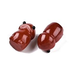 天然の赤いジャスパーのモンスターの置物  ホームオフィスのデスクトップ装飾用  39~41x24~25.5x24~25mm&nbsp;DJEW-N003-01F