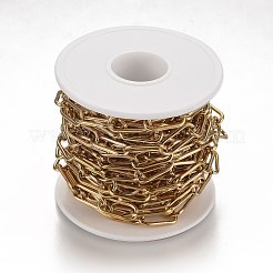 Ion Plating(IP) 304 Stainless Steel Paperclip Chains&nbsp;CHS-A006-01G