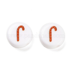 Christmas Theme Printed Opaque Acrylic Beads&nbsp;OACR-R004-01I