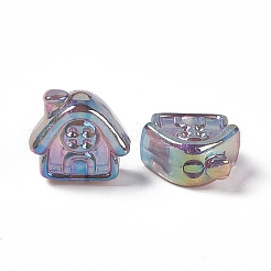 UV Plating Rainbow Iridescent Acrylic Beads&nbsp;PACR-M003-02