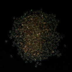 蓄光ガラスシードビーズ  暗闇で光る  ピーナッツ  きいろ  2.5x4x2mm  穴：0.8mm  約11250個/ポンド&nbsp;SEED-A033-07D