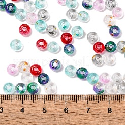 ベーキングペイント透明色ガラス丸ビーズ3/0個  グレードA  丸い穴  ミックスカラー  5.5x3mm  穴：1.8mm  約2500個/ポンド&nbsp;SEED-L011-13A-01
