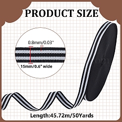 Polyester Stripe Ribbons&nbsp;SRIB-WH0011-326B