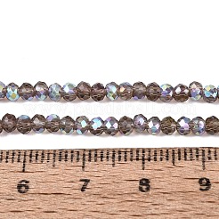 AB Color Plated Transparent Glass Rondelle Beads Strands&nbsp;EGLA-T029-2mm-10S