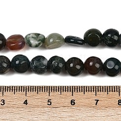 天然石インディアン瑪瑙ビーズ連売り  ナゲット  タンブルストーン  8~13x8~10x3~8mm  穴：1mm  約49~50個/連  15.55~15.75''（39.5~40センチメートル）&nbsp;G-Q060-E08-01