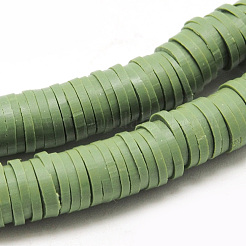 Flat Round Handmade Polymer Clay Bead Spacers&nbsp;X-CLAY-R067-3.0mm-43