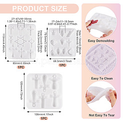 3Pcs 3 Styles DIY Pendant Silicone Molds&nbsp;DIY-TA0012-23