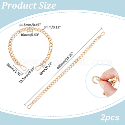 2Pcs Aluminum Bag Strap Curb Chains&nbsp;FIND-PH0018-54