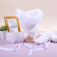 取り外し可能なポリエステル製フェイクフリルカラー（女性用）  ホワイト  1060x210x66mm&nbsp;AJEW-WH0481-526B