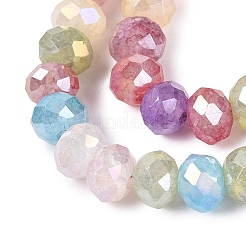 Dyed Crackle Imitation Jade Glass Beads Strands&nbsp;EGLA-Q131-02B-01