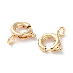 ラックメッキ真鍮製引き輪  長持ちメッキ  鉛フリー＆カドミウムフリー  ライトゴールド  6x1.8mm  穴：1.6mm&nbsp;KK-F090-22LG