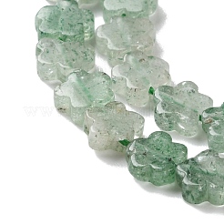 天然の緑のイチゴクォーツビーズ連売り  スモモの花  6~6.5x6x2.5mm  穴：0.7mm  約63個/連  14.76''（37.5センチメートル）&nbsp;G-B138-C05-01