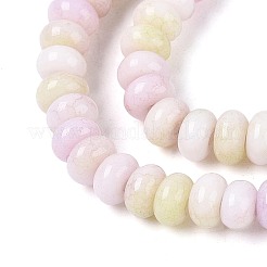 グラデーション染めガラスビーズ連売り  イミテーション翡翠  ロンデル  ミスティローズ  4~4.5x2.5mm  穴：0.6~0.7mm  約142~152個/連  14.57~15.55''（37~39.5センチメートル）&nbsp;GLAA-T030-07A-01