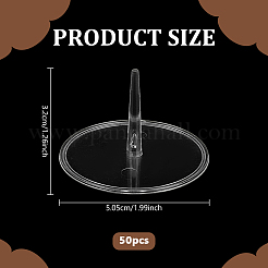 50Pcs Clear Plastic Cake Topper Support Stands for Figurines&nbsp;ODIS-FG0002-01B