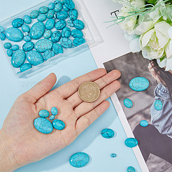 100Pcs 5 Styles Synthetic Turquoise Cabochons&nbsp;TURQ-HY0001-02