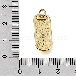Brass Micro Pave Clear Cubic Zirconia Pendants&nbsp;CU-CBAEEA8-29G