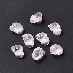 透明ガラスビーズ  巻き貝  トップ掘削  パールピンク  15.5x14x10mm  穴：1.2mm&nbsp;GLAA-F117-07B